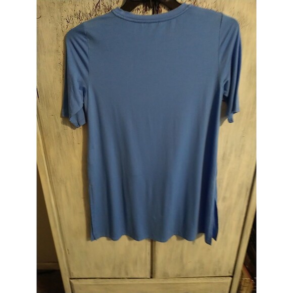 Eileen Fisher  Tencel Tunic Top Blue Xs Beachy Boho Classic Comfy - Picture 5 of 10